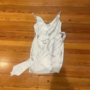 Light blue silky boutique dress! Size small!